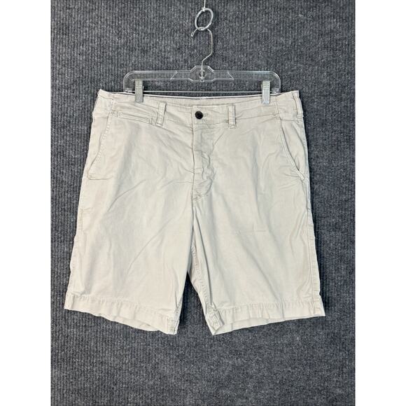 American Eagle Mens Chino Shorts Size 36 Tan Next Level Flex Mid Rise Casual - Picture 1 of 12